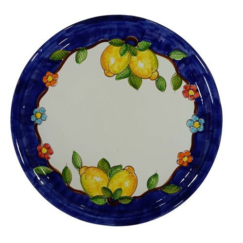 Restaurant Line - handpainted Vietri ceramic. Available soups, dinner, fruit/dessert, placemats, serving dishes.