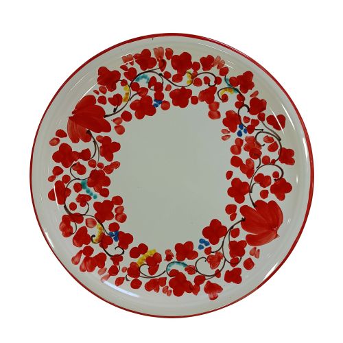Linea Ristoranti - Piatto Pizza. Linea Fiori. Big Mama. Ceramica di Vietri. Dipinta a Mano.