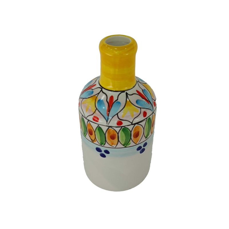 Bouteille huile et vinaigre. Ligne géométrique....