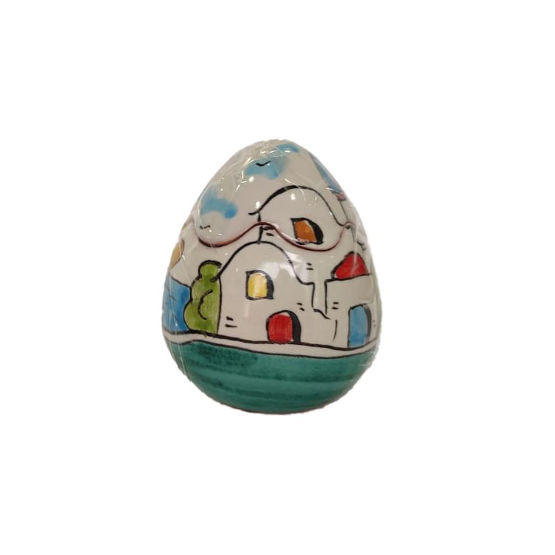 Easter Egg House Line. handpainted Vietri ceramic.