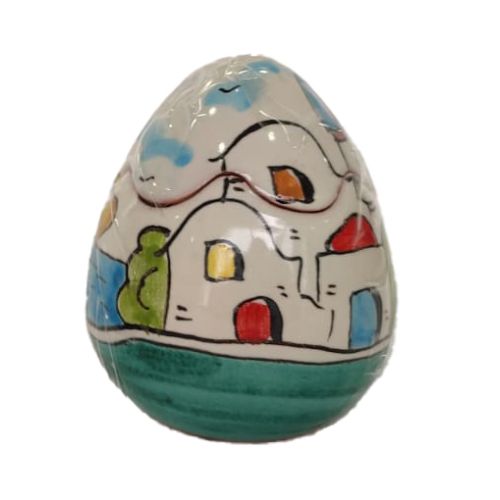 Uova pasquali decoro Fiori e Limoni. Ceramica di vietri.