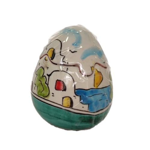 Easter Egg House Line. handpainted Vietri ceramic.