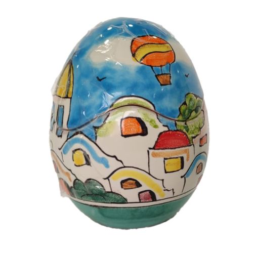 Easter Egg House Line. handpainted Vietri ceramic.