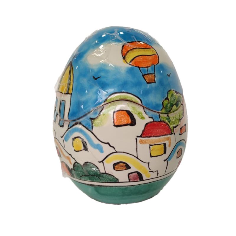 Uova pasquali decoro Fiori e Limoni. Ceramica...