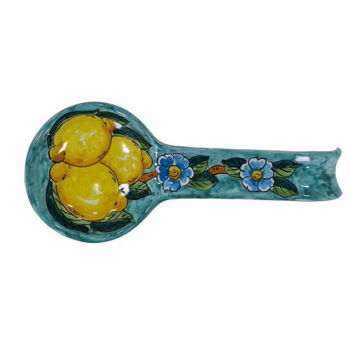 Spoon rest Brushed Line. handpainted Vietri ceramic