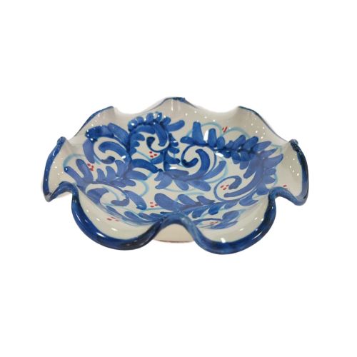 Coppa smerlata Linea Barocco. Ceramica di Vietri dipinta a mano.