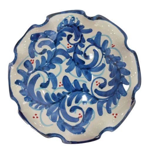 Coppa smerlata Linea Barocco. Ceramica di Vietri dipinta a mano.