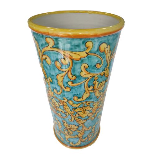 Umbrella Stand. Baroque and Lemons Collection. Hand-Painted Vietri Ceramics.