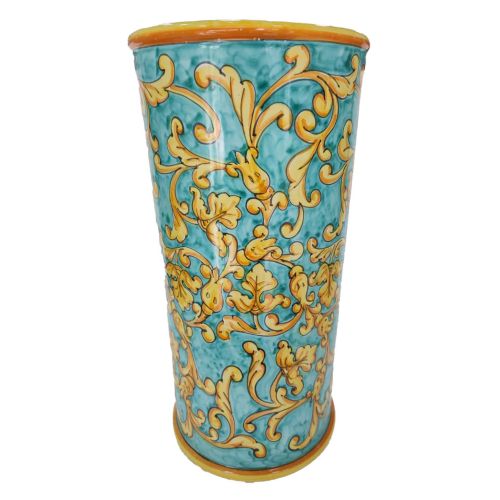 Vase parapluie. Ligne baroque, en céramique Vietri peinte à la main.
