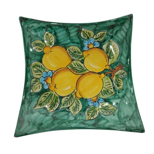 Svuota tasche linea limoni. Ceramica di Vietri dipinta a mano.