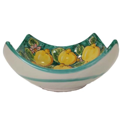 Svuota tasche linea barocco Bordo Blu. Ceramica di Vietri dipinta a mano.