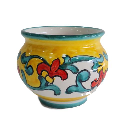 Cachepot Portapianta Linea Barocco. Ceramica di Vietri dipinta a mano.