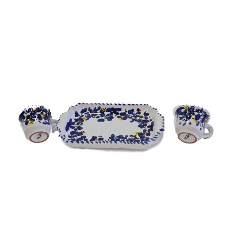 Set de tazas con bandeja Favors Cerámica Vietri pintada a... 2