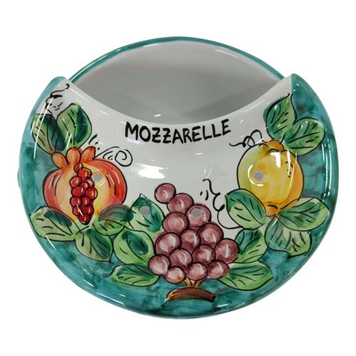 Mozzarella Cheese Pot fruit line - handpainted Vietri...