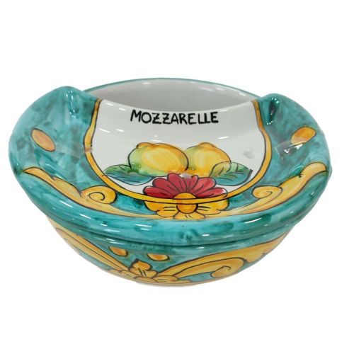 Sponsapane. Apportez de la Mozzarella. Ligne Moderne - Céramique Vietri peinte à la main