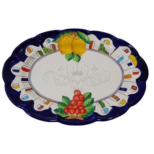 Plato bandeja ovalado con borde. Línea Casitas y Limones.... 2