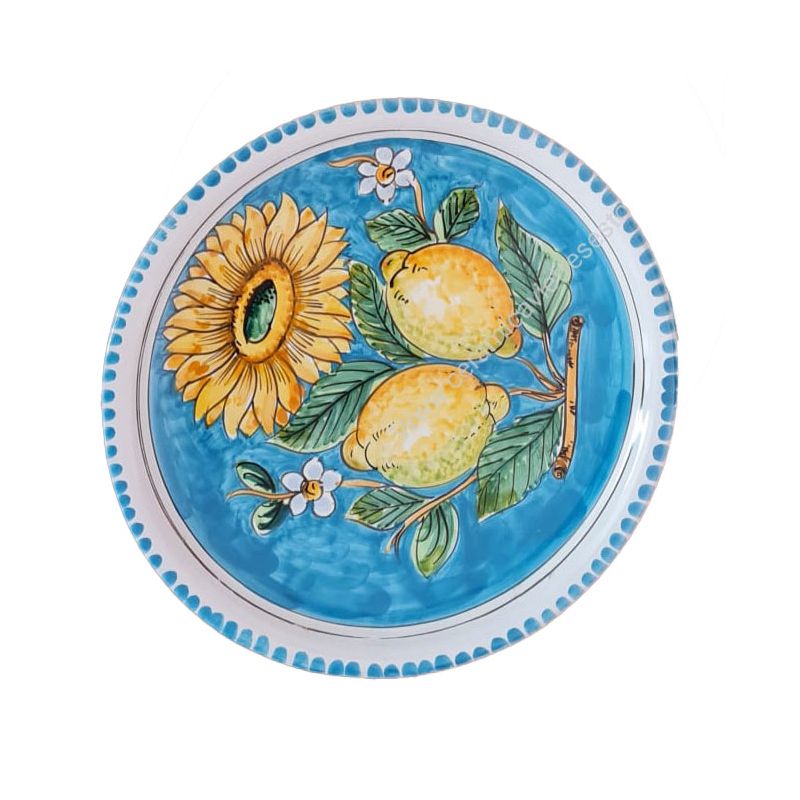 Restaurant Line – Pizzateller Zitrone und Sonnenblume, Linie Vietri Ceramic.