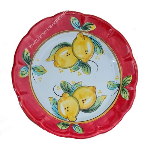 Restaurant Line - handpainted Vietri ceramic. Available soups, dinner, fruit/dessert, placemats, serving dishes.