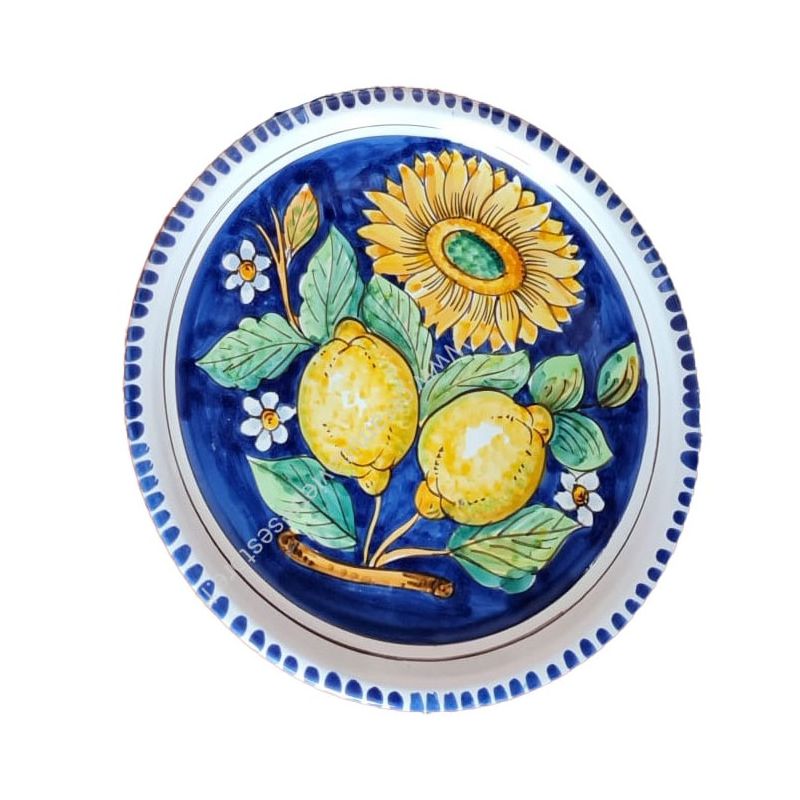 Restaurant Line – Pizzateller Zitrone und Sonnenblume, Linie Vietri Ceramic.