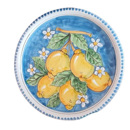 Restaurant Line - handpainted Vietri ceramic. Available soups, dinner, fruit/dessert, placemats, serving dishes.