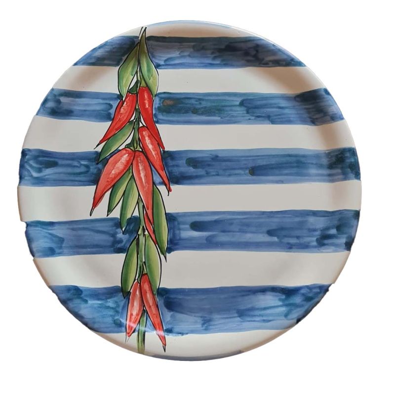 Restaurant-Linie – Pizzateller-Linie Righe e Fortuna Vietri Ceramics.