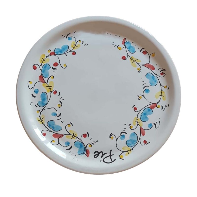 Linea Ristoranti - Piatto Pizza Linea barocchetto Ceramica di Vietri.