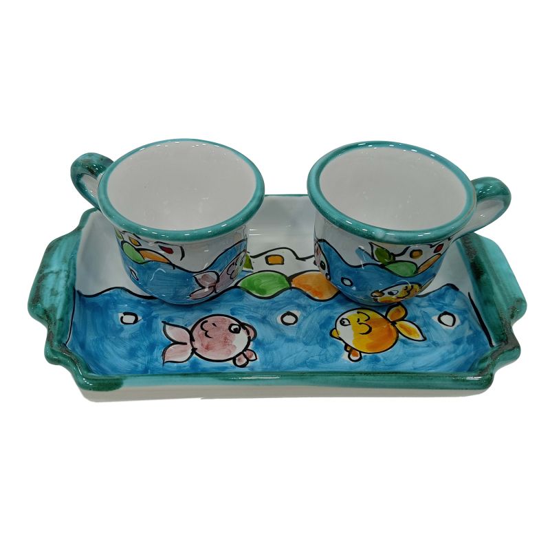 Kaffee-Tassen- und Tablett-Set „Tet-a-Tet“...