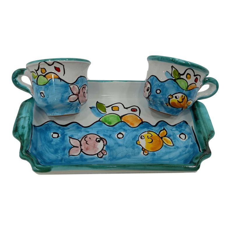 Kaffee-Tassen- und Tablett-Set „Tet-a-Tet“...