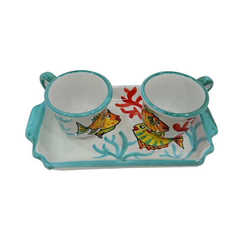 Kaffee-Tassen- und Tablett-Set „Tet-a-Tet“...