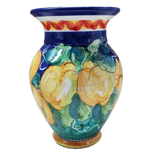 Blumenvase, Blumenhalter. aus handbemalter Vietri-Keramik.