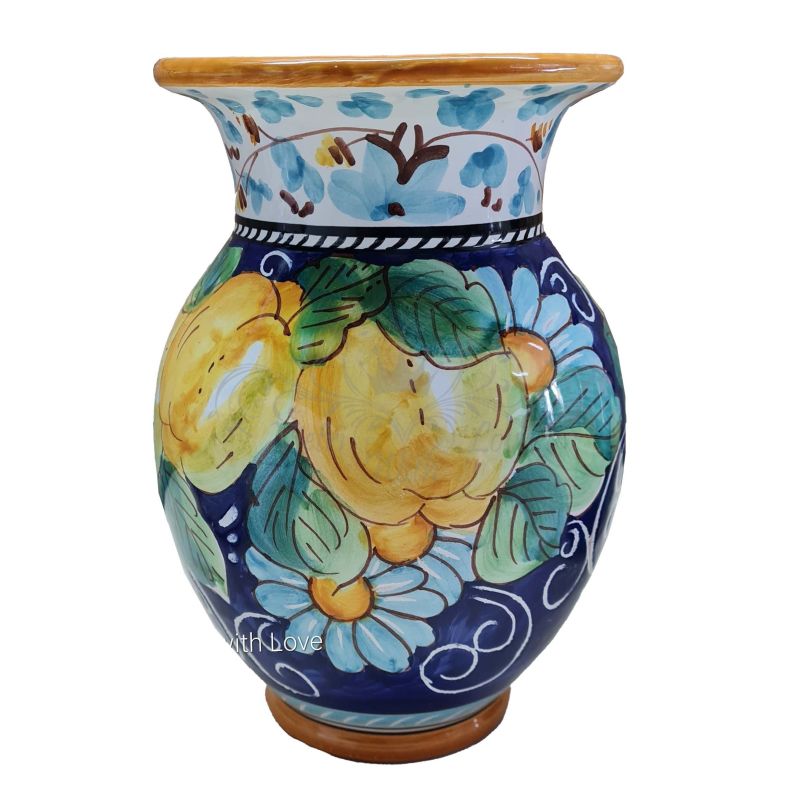 Blumenvase, Blumenhalter. aus handbemalter...