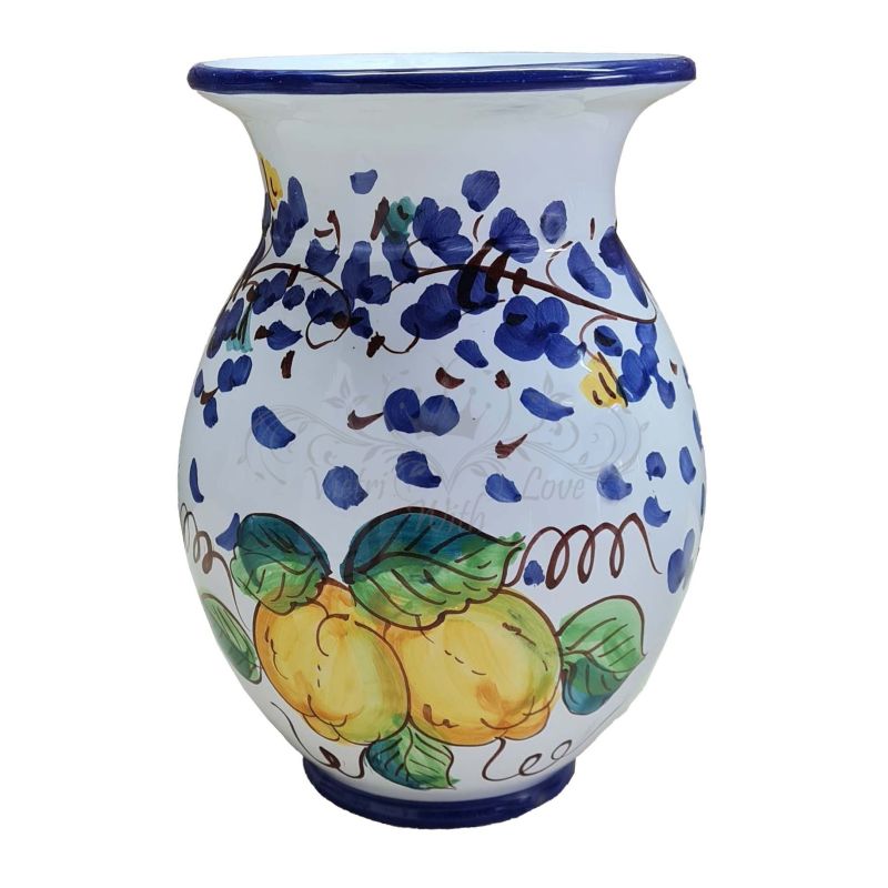 Blumenvase, Blumenhalter. aus handbemalter...