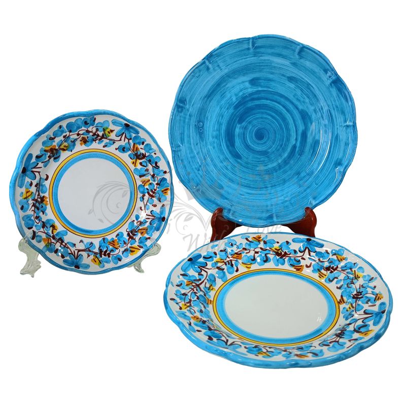 Piatti linea fiorellini in ceramica vietrese
