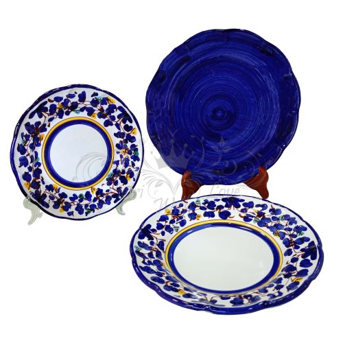 Dishes, Plates Flowers line, handpainted in Vietri ceramic