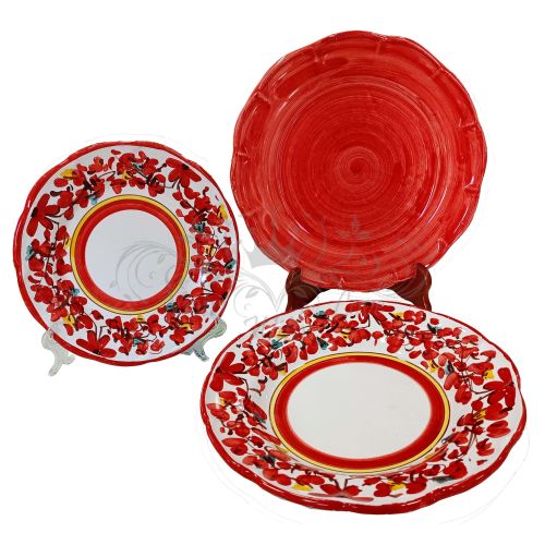Piatti linea fiorellini in ceramica vietrese