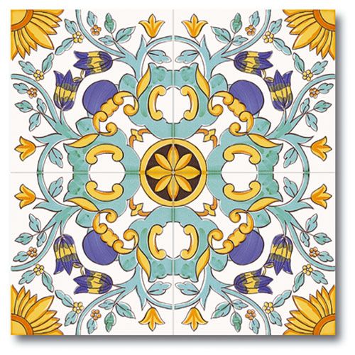 Tiles - Square Tiles 10x10 handpainted Vietri ceramics