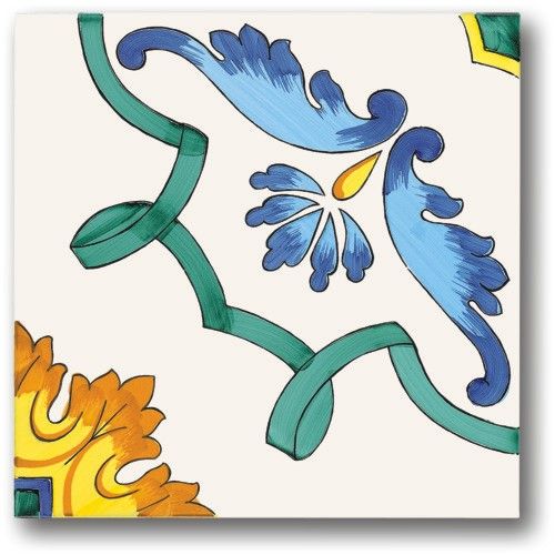 Tiles - Square Tiles 30x30 handpainted Vietri ceramics 2