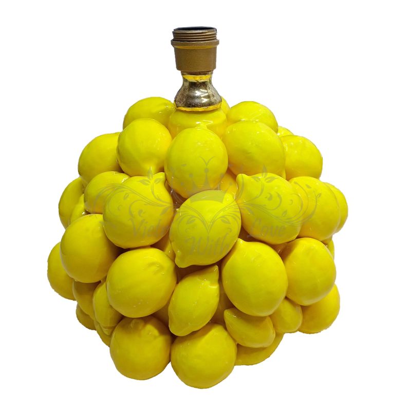 Lamp Releif Lemons Line. Hand painted Vietri...