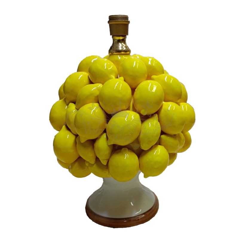 Lampe Citrons Line. Céramique Vietri peinte à...