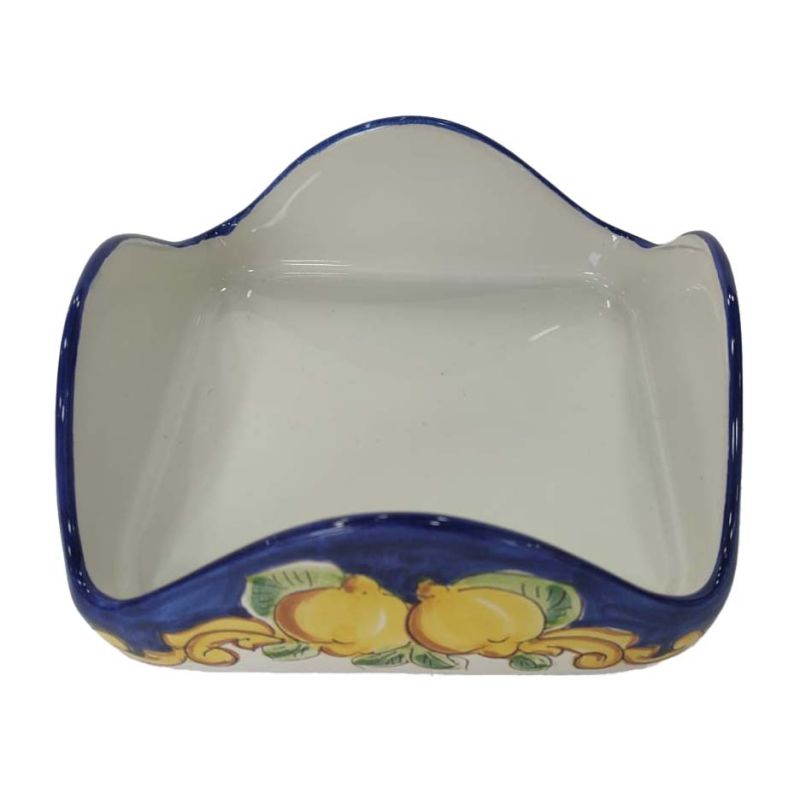 Napkin holder. Lemons Line. handpainted Vietri...