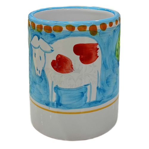 Glas. TierLinie. Vietri-Keramik. Handbemalt.
