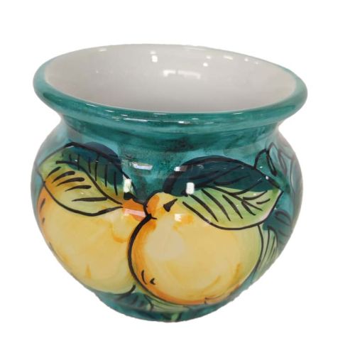 Cachepot Portapianta Linea Frutta. Ceramica di Vietri dipinta a mano.