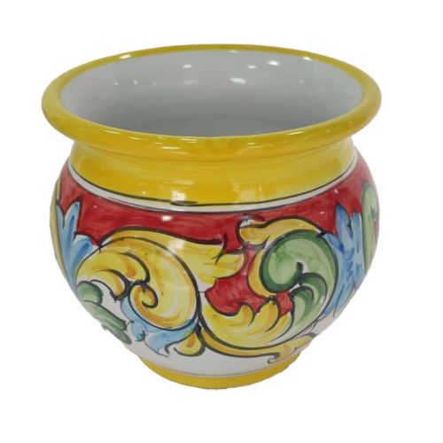 Pflanzenhalter Cachepot. Handbemalte Vietri-Keramik.