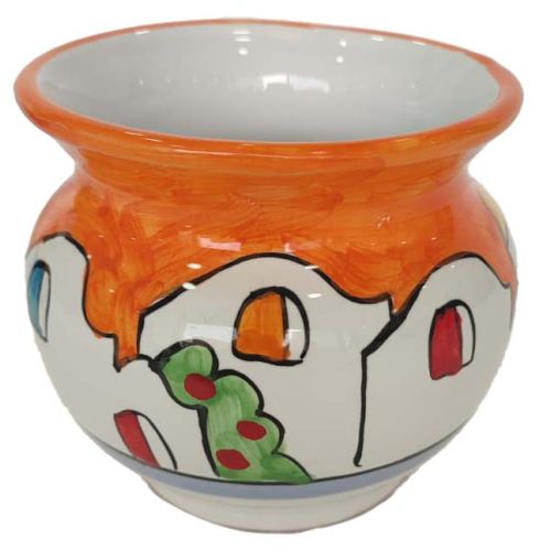 Pflanzenhalter Cachepot. Handbemalte Vietri-Keramik.