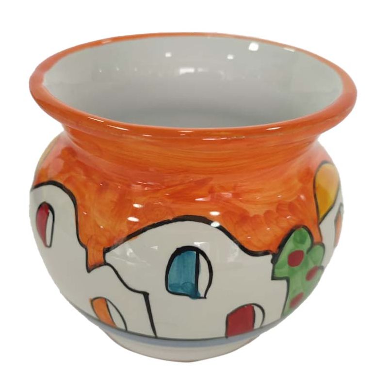 Cachepot Plant Holder. Hand-painted Vietri...