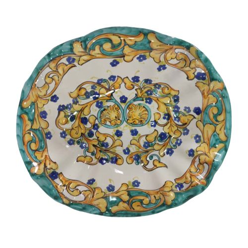 Plato central Sim de ensaladera. Cerámica Vietri pintada a mano.