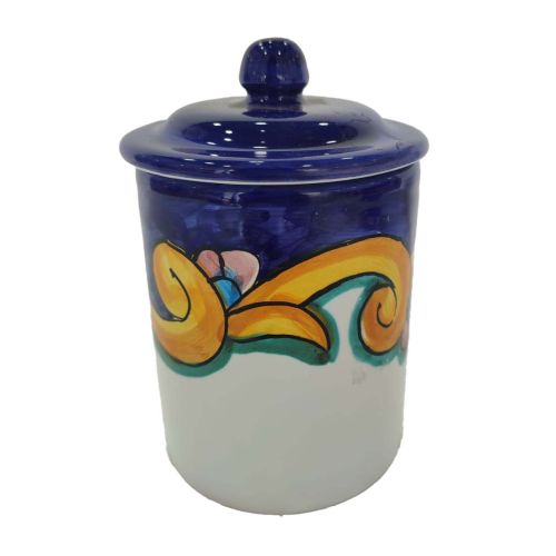 Jar Baroque line. handpainted Vietri ceramic