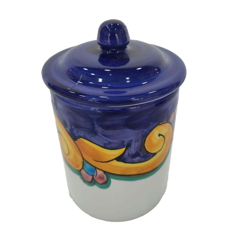 Jar Baroque line. handpainted Vietri ceramic