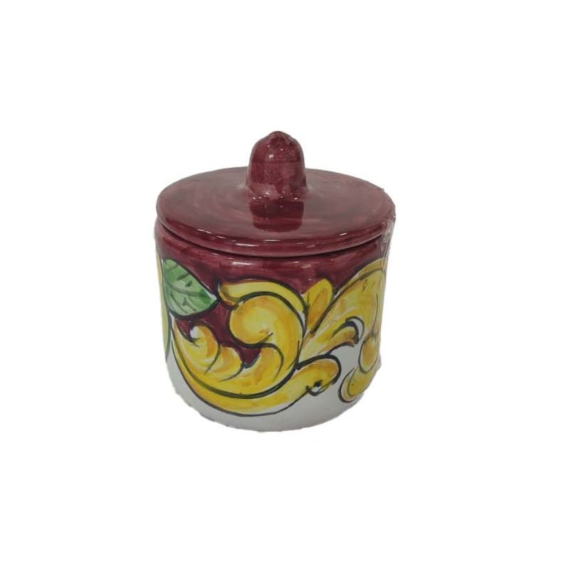 Zuccheriera linea Barocco e Limoni. Ceramica di...