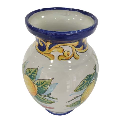 Vase à fleurs Porte-fleurs. en céramique de Vietri peinte à la main.